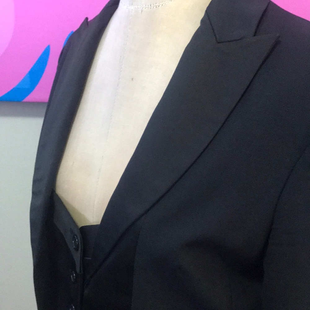 BCBGMaxAzria Black Wool Tuxedo Jacket_10